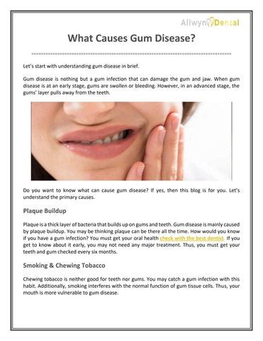 What Causes Gum Disease? by Allwyn Dental - Issuu