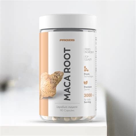 Maca Root 750mg 90 Caps Desenvolvimento Muscular Prozis