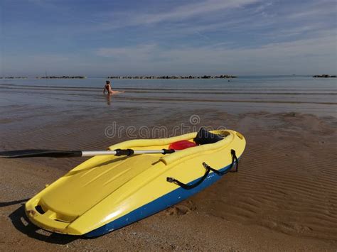 Yellow Kayak At Sea Island Hitra Editorial Photo Image Of