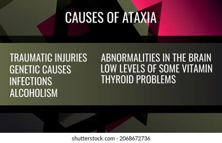 Causes Ataxia Vector Illustration Medical Journal Stock Vector Royalty