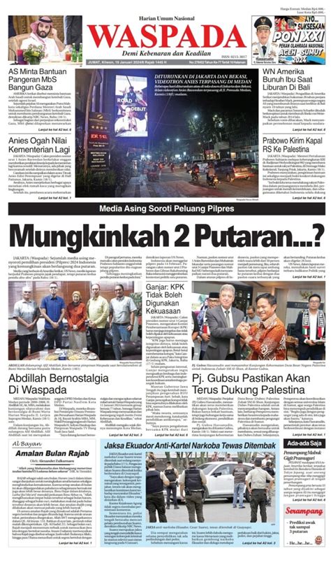 Waspada Jumat Januari Epaper Harian Waspada