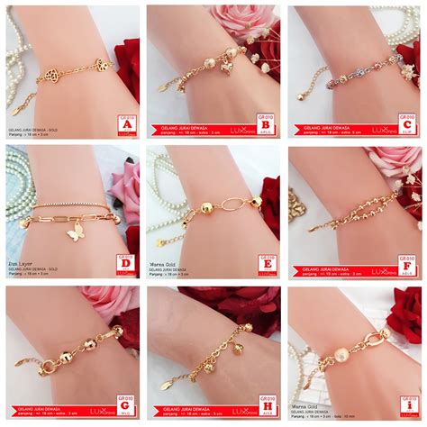 Jual Gr Gelang Tangan Xuping Perhiasan Lapis Emas Kupu Gold Luxx