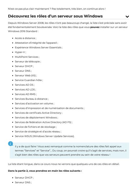Solution Windows Server Pratique Prendre En Main Les R Les Et