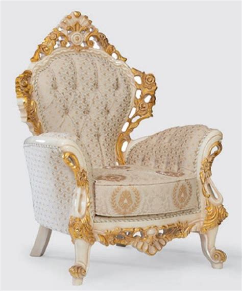 Casa Padrino Luxus Barock Sessel Creme Wei Gold X X H