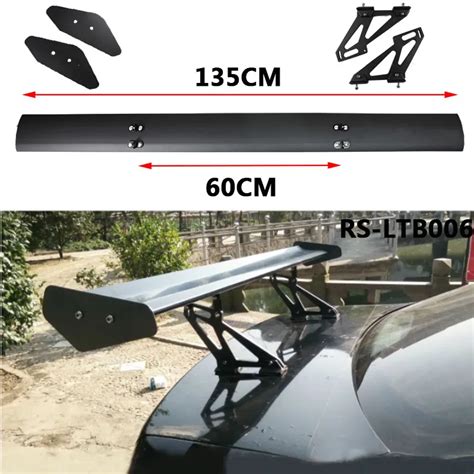 Universal 135cm Lightweight Aluminum Car Spoiler Wing Small Model GT Carbon Fiber Without ...