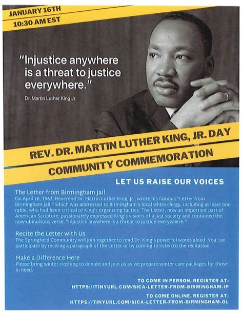 Monday Is Martin Luther King Jr Day Township Of Springfield Nj