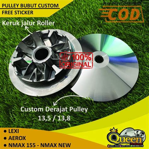 Jual PULLEY RUMAH ROLLER KIPAS CUSTOM BUBUT NMAX 2DP AEROX LEXI 125