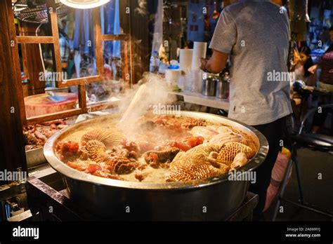 Streete Food For Sale At Raohe Street Night Market One Of The Oldest