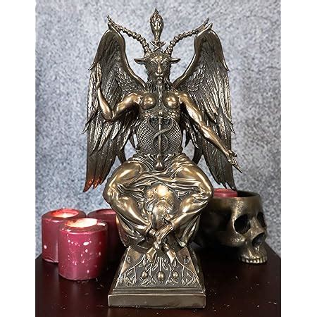 Amazon.com: Baphomet Horned Goat God Statue - 15" - Cold Cast Bronze ...