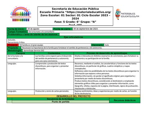 2Mi Familia Es Mi Gran Equipo Fecha De Inicio 28 De Agosto Fecha De