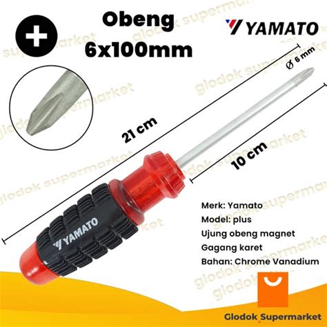 Jual Obeng Plus Inch Yamato Diameter Mm Panjang Besi Cm Magnet