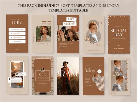 Aesthetic Instagram Templates Canva Templates On Behance