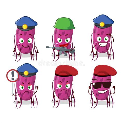 A Dedicated Police Officer Of Virus Molecule Mascot Design Style Stock