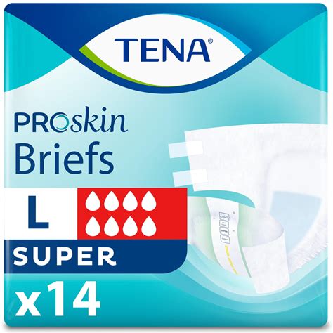 Tena Super Briefs Large 14 Count