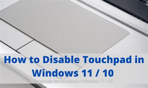 How To Disable Touchpad In Windows Hp Dell Asus Laptop Tutorial