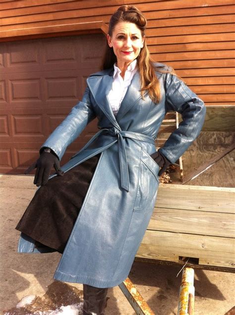 Vintage Leather Jacket Trench Coat 1970s Etsy Long Manteau En Cuir Veste En Cuir Vintage