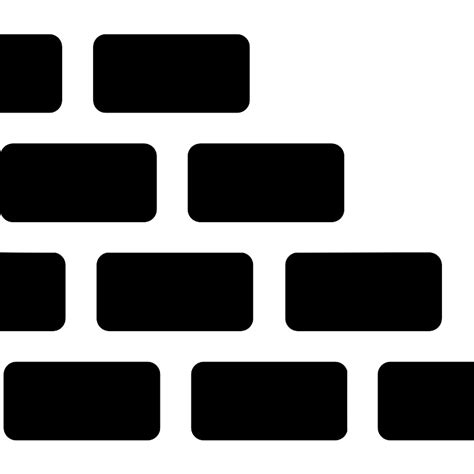 Brick Wall Outline Svg