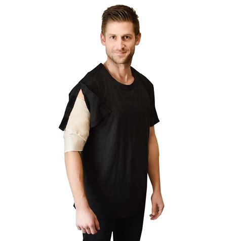 Velcro Closures Shoulder Recovery And Post Surgery Shirt With Stick On