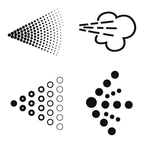 Premium Vector Different Spray Signs Set Simple Spraying Symbols