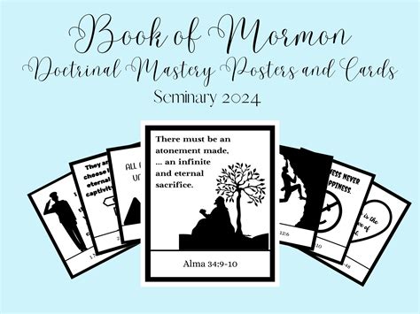 Lds Seminary Book Of Mormon Doctrinal Mastery Posters And Cards Book Of Mormon Cards Come Follow