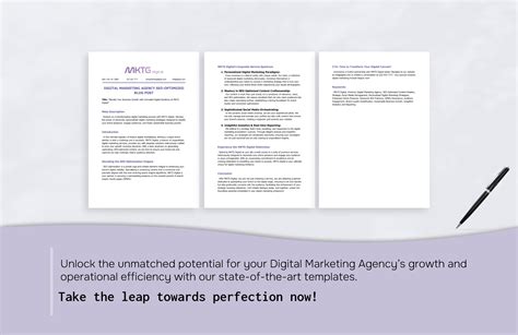 Digital Marketing Agency SEO Optimized Blog Post Template In Word PDF