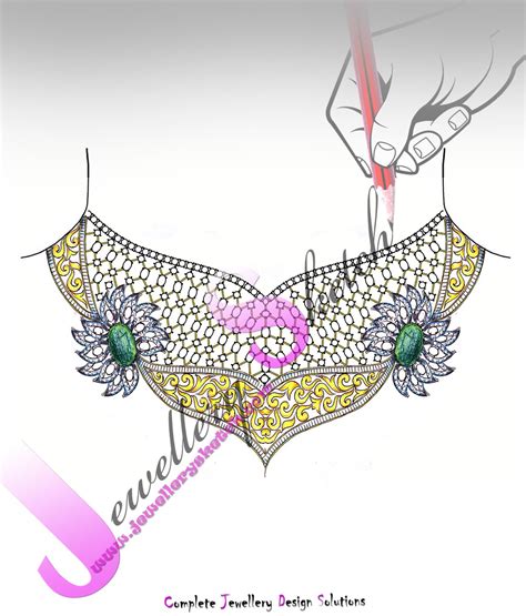 Diamond Necklace Sketch at PaintingValley.com | Explore collection of ...