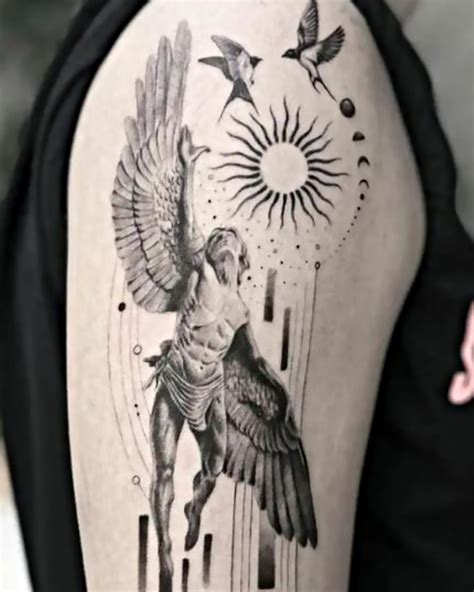 Stunning Icarus Tattoos Spread The Wings Of Freedom Inkmatch