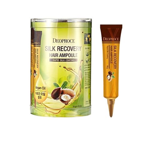 Востанавливающие ампулы для волос с аргановым маслом Deoproce Silk ...