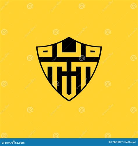 Tut Shield Abstract Monogram Letter Mark Vector Logo Stock Vector ...