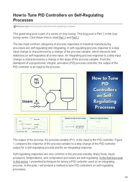 How To Tune PID Controllers On Self-Regulating Processes | PDF ...