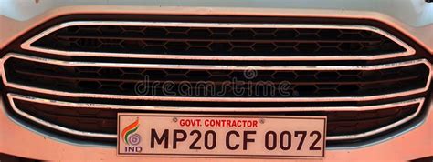 Madhya Pradesh Region Vehicle Registration Plate Or Number Plate Number Editorial Photography