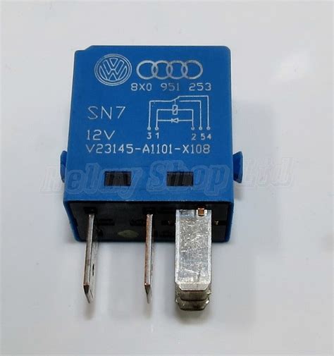 VW Audi Seat Skoda 5 Pin Blue Relay No 650 8X0951253 SN7 V23145 A1101