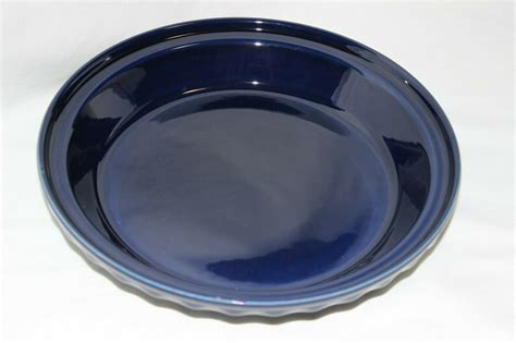 Two Homer Laughlin Large Fiesta Ware Cobalt Blue 10 Deep Dish Pie