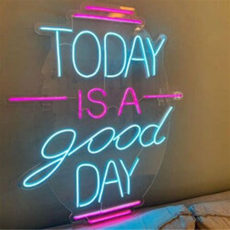 Vibe Neon Sign Neon Light Today Is A Good Day Neon Wall Etsy Neon