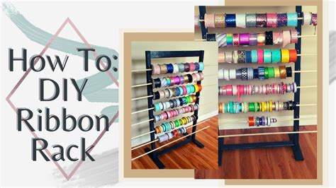 Ribbon Rack Diy Dollar Ribbon Organizer Diy Youtube