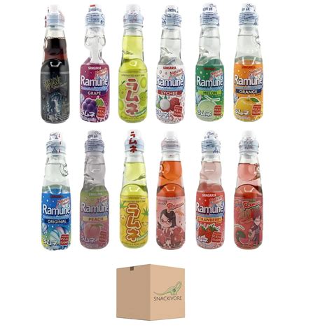 Ramune Japanese Soda With Marble Variety 12 Pack Marble Soda Japanese