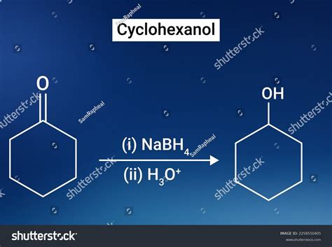 Cyclohexanol Organic Compound Formula Hochch25 เวกเตอร์สต็อก ปลอดค่าลิขสิทธิ์ 2258550405