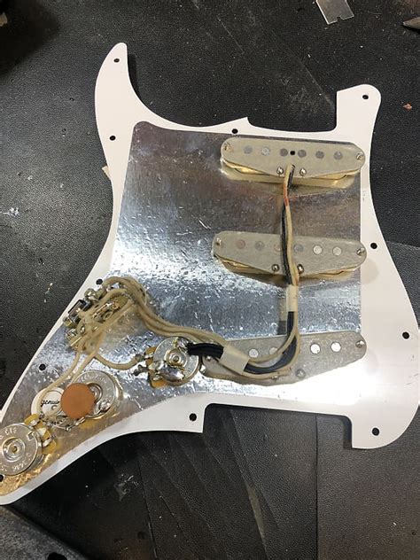 Fender Pure Vintage Strat Pickups Loaded Pickguard White Reverb