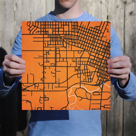 Oregon State University Campus Map Art by City Prints - The Map Shop