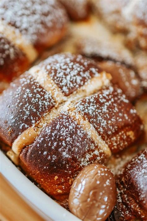 Recipe Hot Cross Bun Bread Butter Pudding Chocilo Melbourne