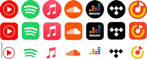 Apple Music Spotify Youtube Music Soundcloud Deezer Tidal A Set