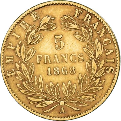 Coin France Napoleon Iii Francs Paris Gold Km