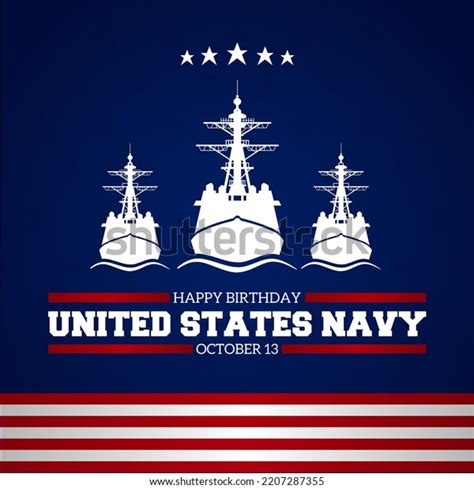 Happy Birthday United States Navy Vector Stock Vector Royalty Free