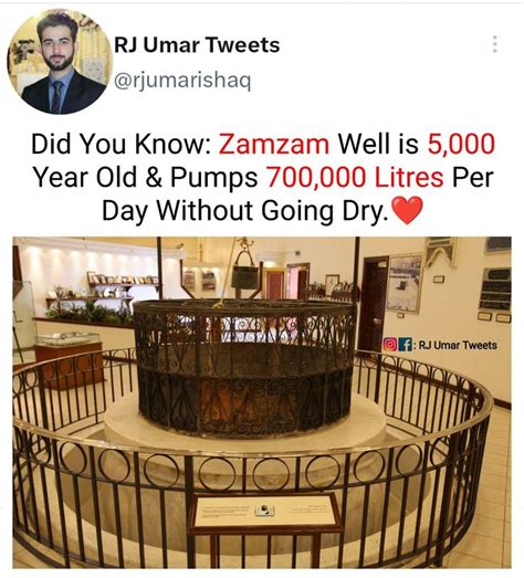 Pin By RJ Umar Tweets On Memes Zamzam Well Makkah Did You Know