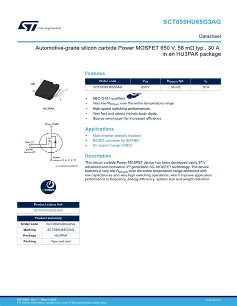 Stmicroelectronics N Channel Semiconductors Datasheets Mouser