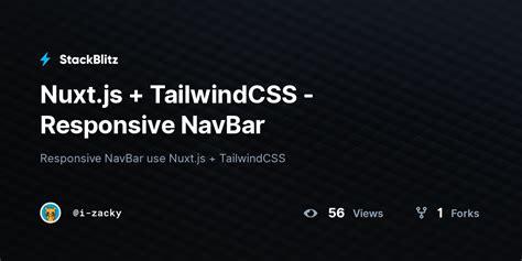 Nuxt Js Tailwindcss Responsive Navbar Stackblitz