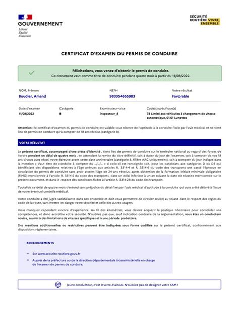 Les nouveautés du certificat dexamen du ECF