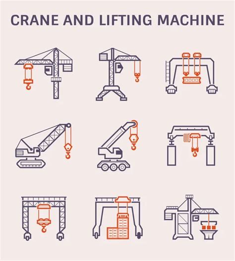 Crane Icons Sets Stock Vector Image By Roncivil 91891868