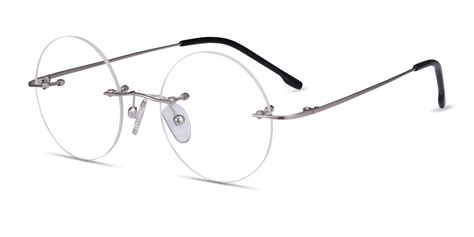 Altus Round Silver Rimless Eyeglasses Eyebuydirect Canada