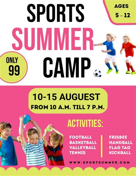 Copy Of Kids Sport Summer Camp Postermywall